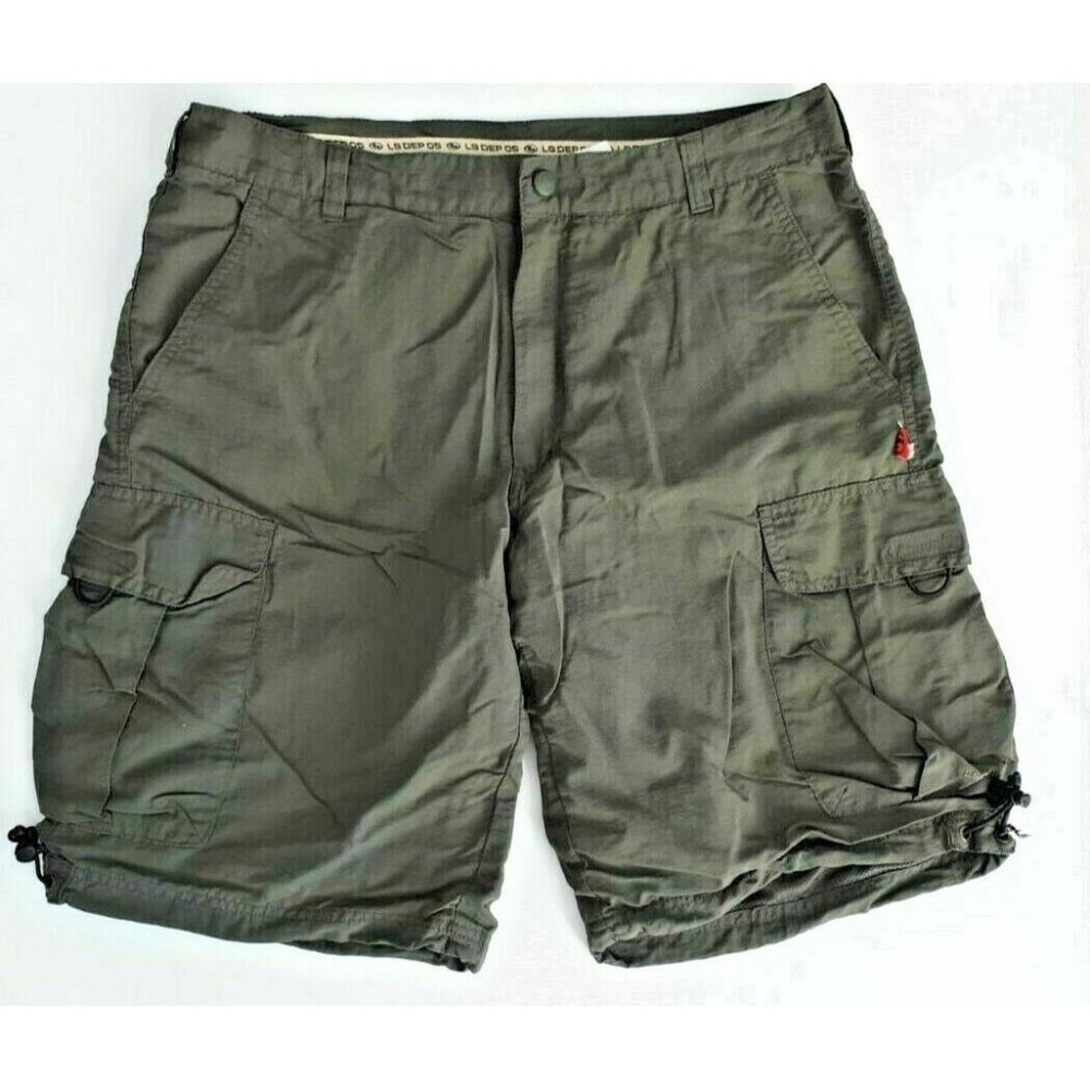 H&M L.O.G.G  Sport Swim Cargo Shorts Army Green ( 33 )